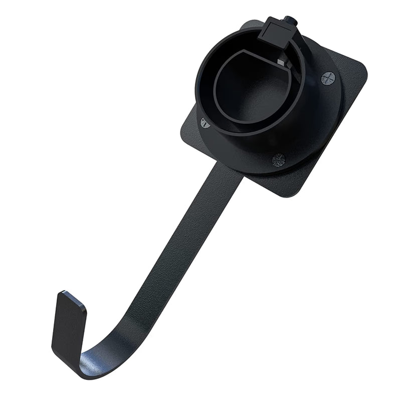 EV Laadkabel Houder voor Type 2, Heavy Duty Wandhouder met Kabelhaak, Weerbestendig & Ruimtebesparend